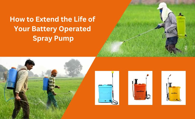 Battery operated spray pump